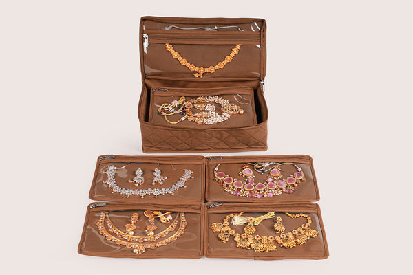 Jewellery Organiser (5P) - Chocolate