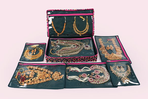 Jewellery organiser (XL) - Purple bloom