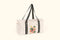 Large Travel Duffel Bag - Cream (Embroidered)