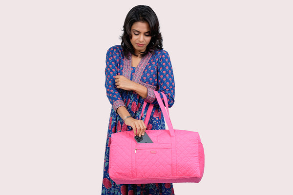 Large Travel Duffel Bag - Rose milk