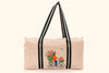 Large Travel Duffel Bag - Sand (Embroidered)