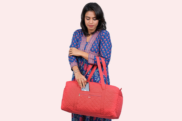 Large Travel Duffel Bag - Scarlet