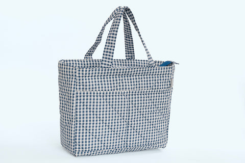 Lunch Bag (2 Pocket) - Blue Checks