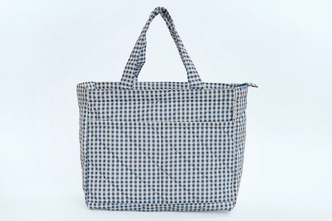 Lunch Bag (2 Pocket) - Blue Checks