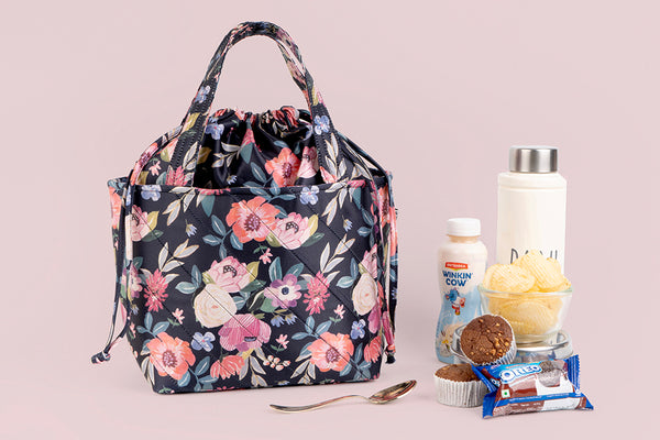 Lunch Bag (Drawstring) - Floral Dream