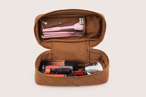 Make up organiser (small) - Chocolate