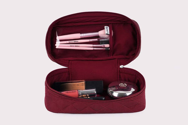 Make up organiser (small) - Crimson