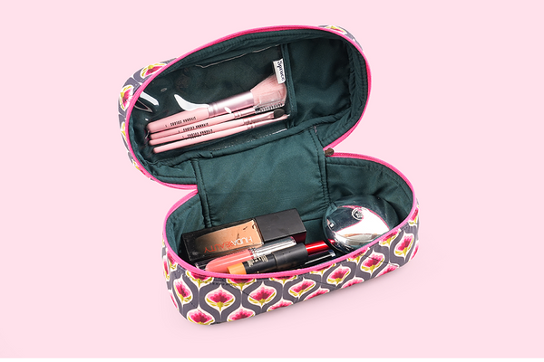 Make up organiser (small) - Purple bloom