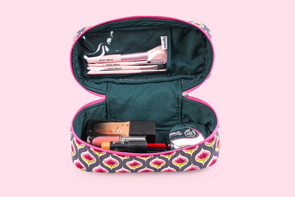 Make up organiser (small) - Purple bloom