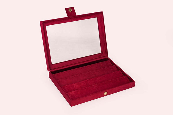 Earring Box - Maroon