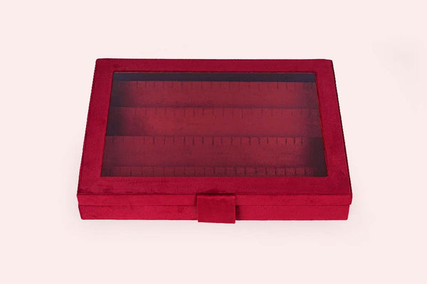 Earring Box - Maroon