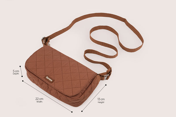 Multi Pocket Sling Bag - Chocolate