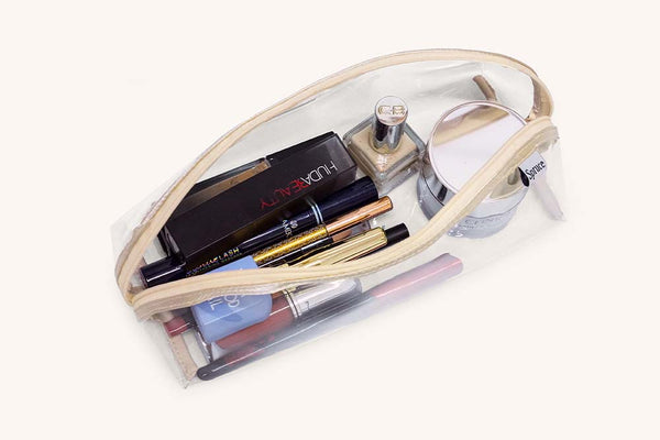 Transparent Wide Access Travel Organiser - Oatmeal