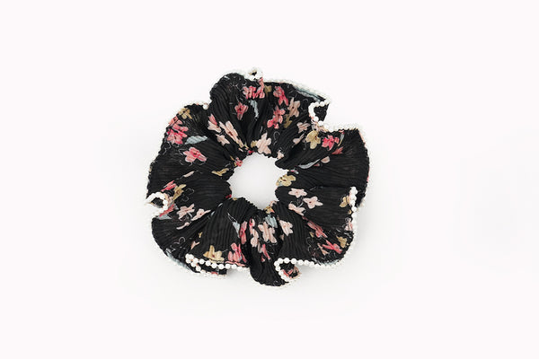 Scrunchies-003 Peach Floral