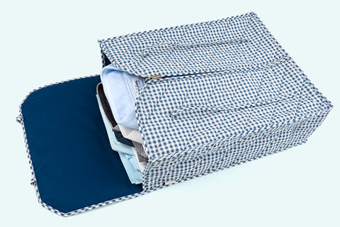 Shirt Organiser - Blue Checks