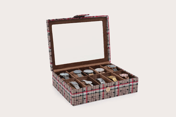 Watch Box – Checks (10 Partition)