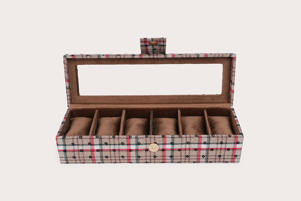 Watch Box – Checks (6 Partition)