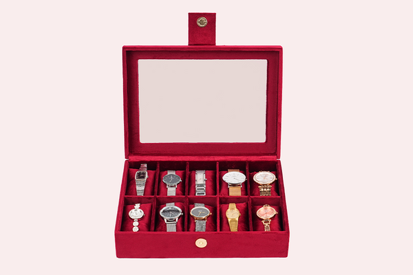 Watch Box – Maroon (10 Partition)