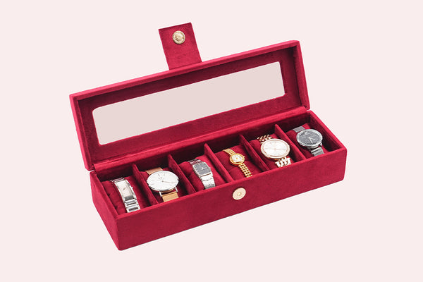 Watch Box – Maroon (6 Partition)