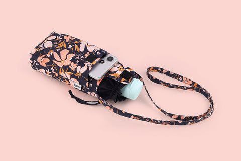 Water Bottle Sling Bag - Peach Petals