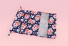 Drawstring Shoe Bag - Blue Garden