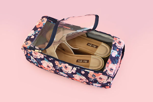 Shoe Bag (TR) - Blue Garden