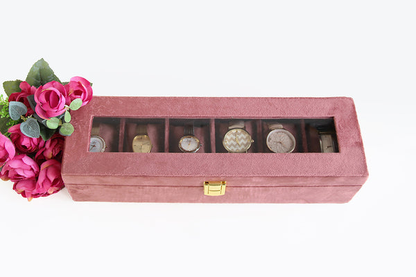 Watch Box – Old Rose (6 Partition)